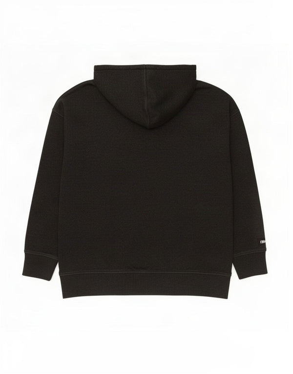 Reebok Womens Graphic Oversized Hoodie Jumper UK 14 Medium Grey Cotton