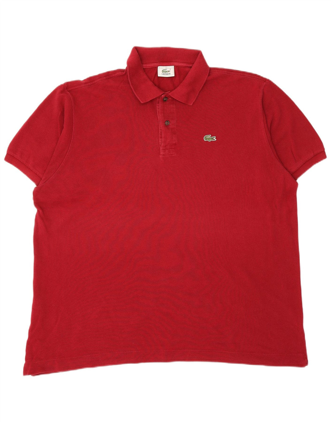 LACOSTE Mens Polo Shirt Size 7 2XL Burgundy Cotton