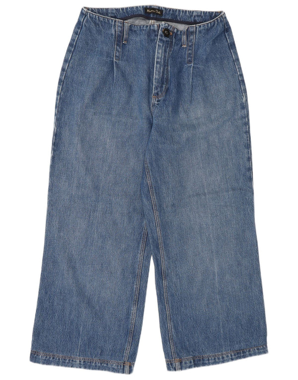 Massimo Dutti Womens Wide Leg Jeans W30 L26 Blue