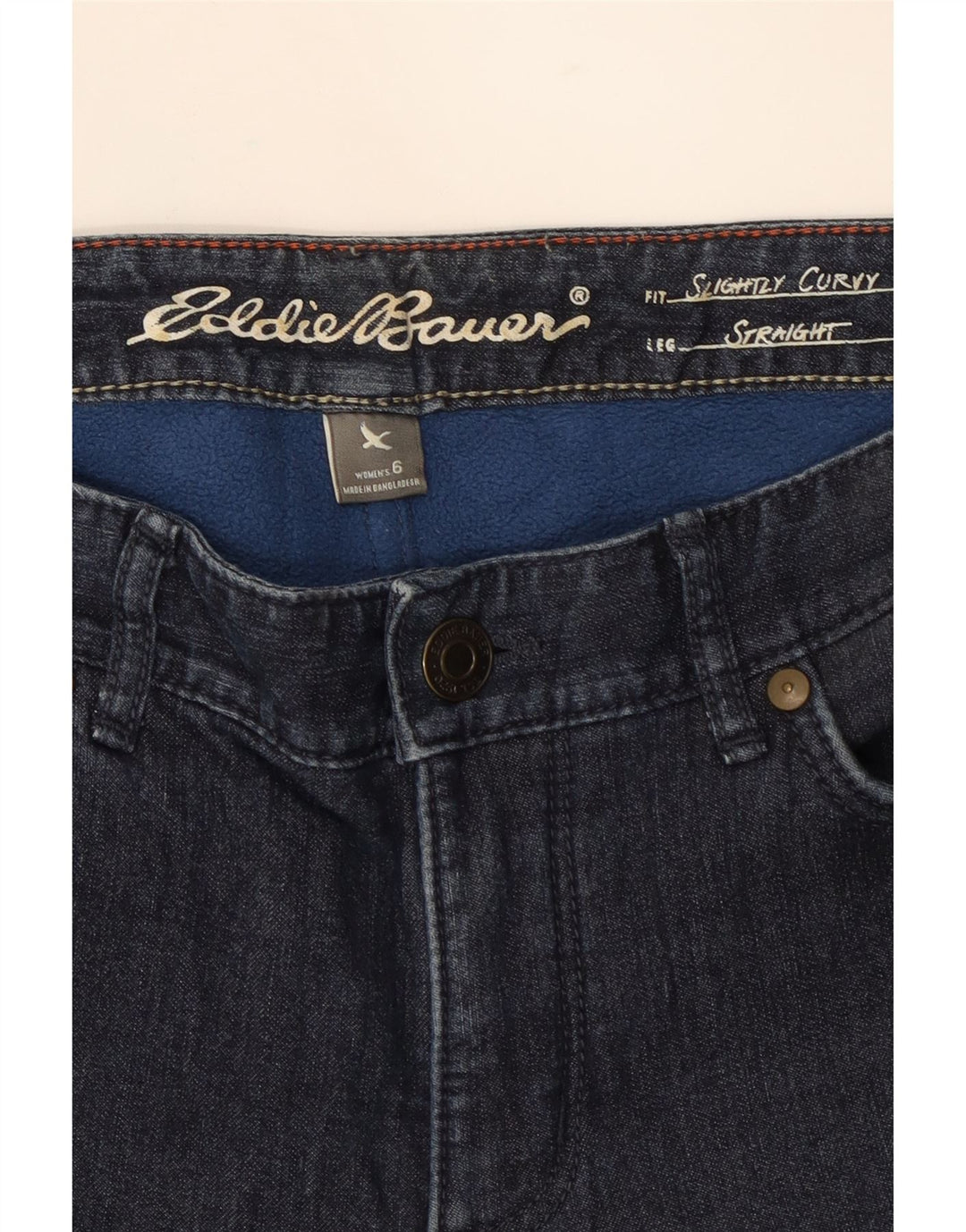 EDDIE BAUER Womens Straight Jeans US 6 Medium W30 L32 Navy Blue Vintage Eddie Bauer and Second-Hand Eddie Bauer from Messina Hembry 