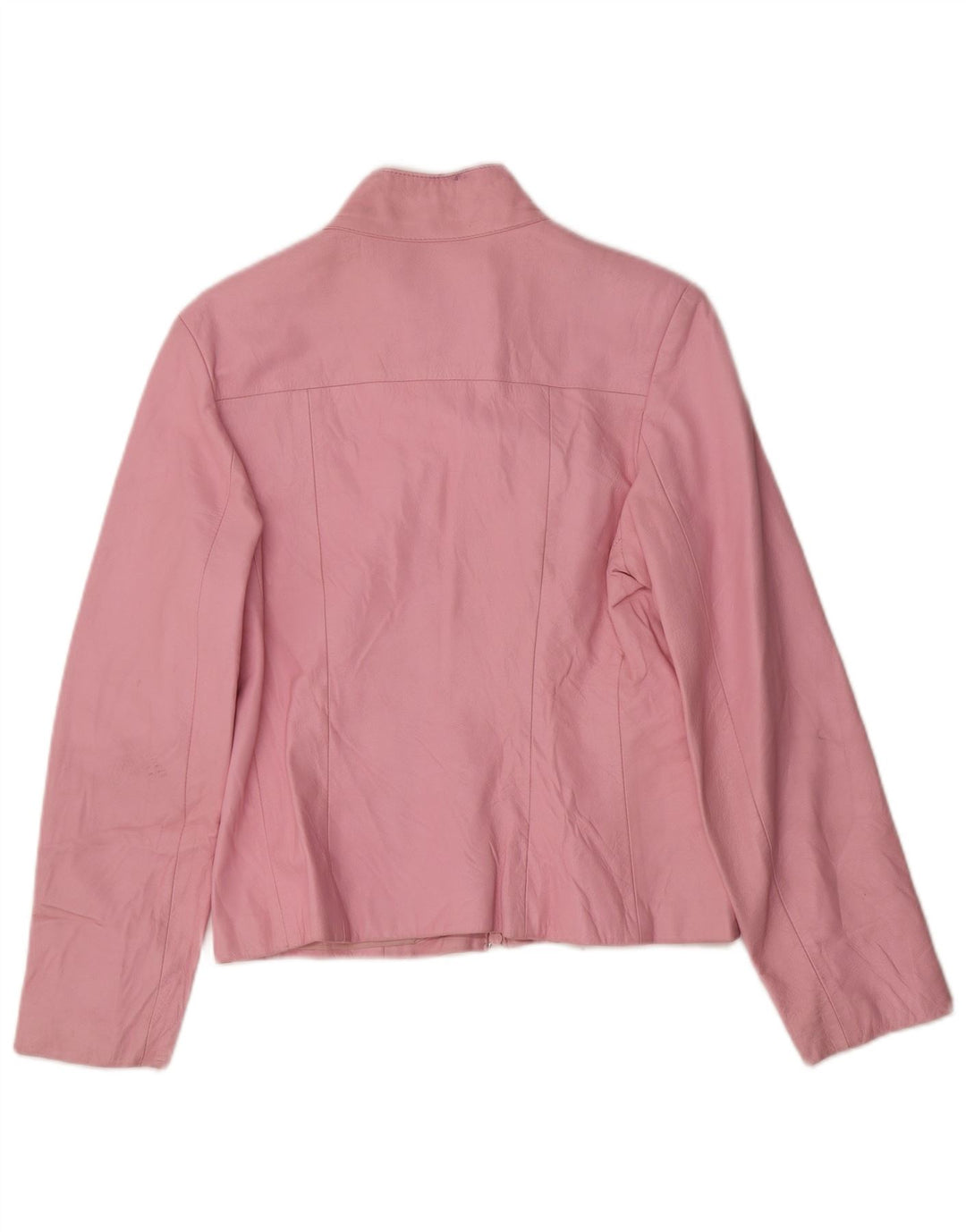 Raffaello Womens Leather Jacket UK 12 Medium Pink