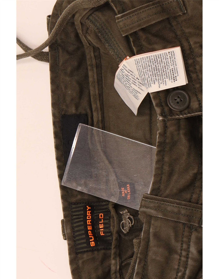 Superdry Mens Cargo Shorts W32 Medium Khaki Cotton