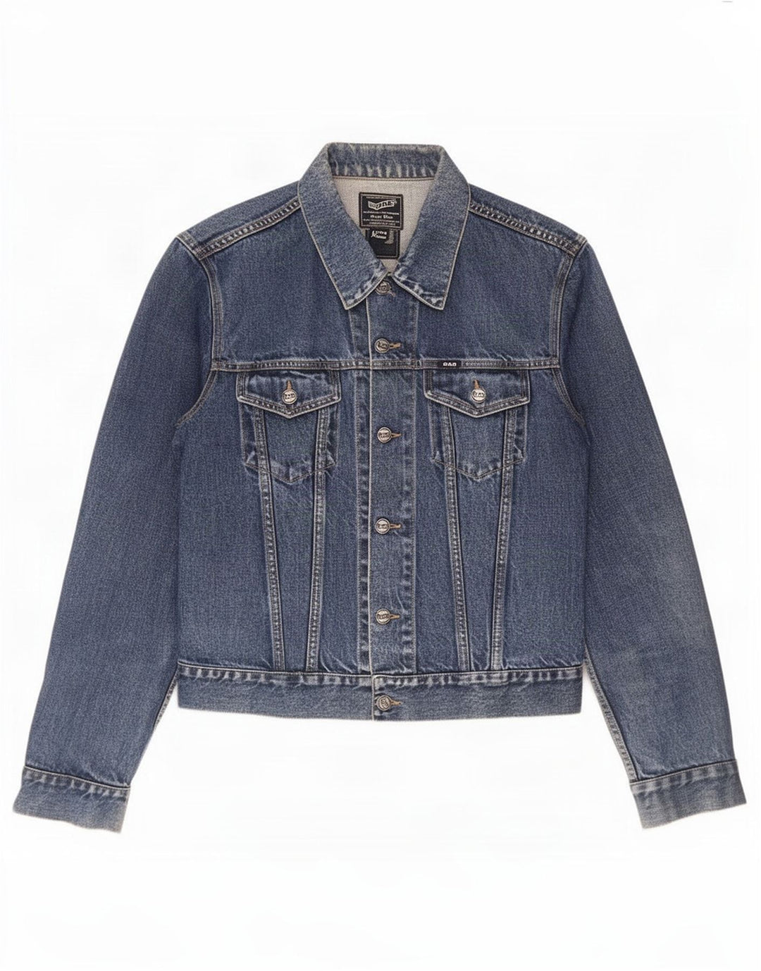Gas Mens Denim Jacket UK 38 Medium Blue Cotton