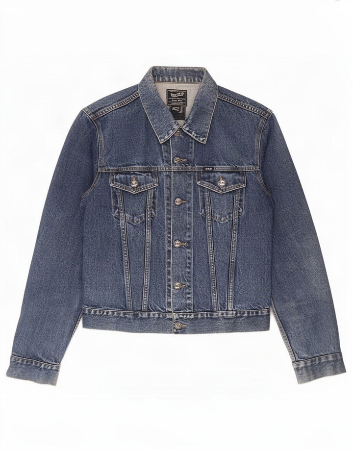 Gas Mens Denim Jacket UK 38 Medium Blue Cotton