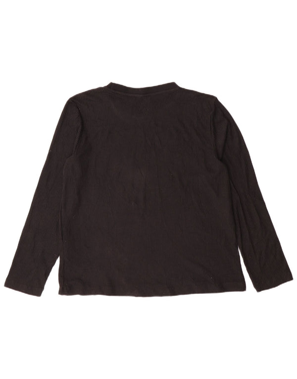 Zara Womens Top Long Sleeve UK 18 XL Black Polyester