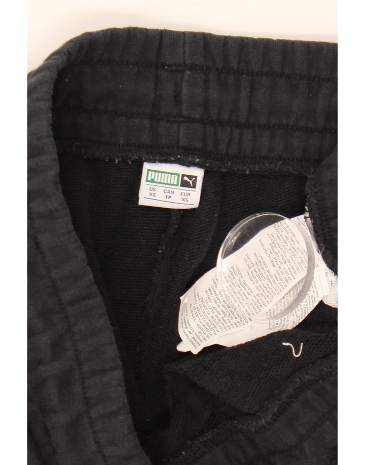 PUMA Womens Tracksuit Trousers Joggers UK 6 XS Black Colourblock Cotton