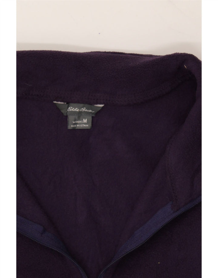EDDIE BAUER Womens Zip Neck Fleece Jumper UK 14 Medium Purple Polyester Vintage Eddie Bauer and Second-Hand Eddie Bauer from Messina Hembry 