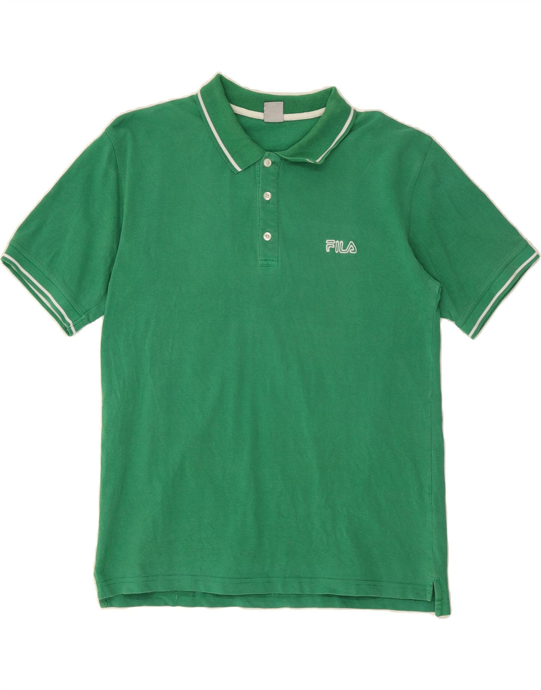 FILA Mens Polo Shirt Large Green Cotton Vintage Fila and Second-Hand Fila from Messina Hembry 