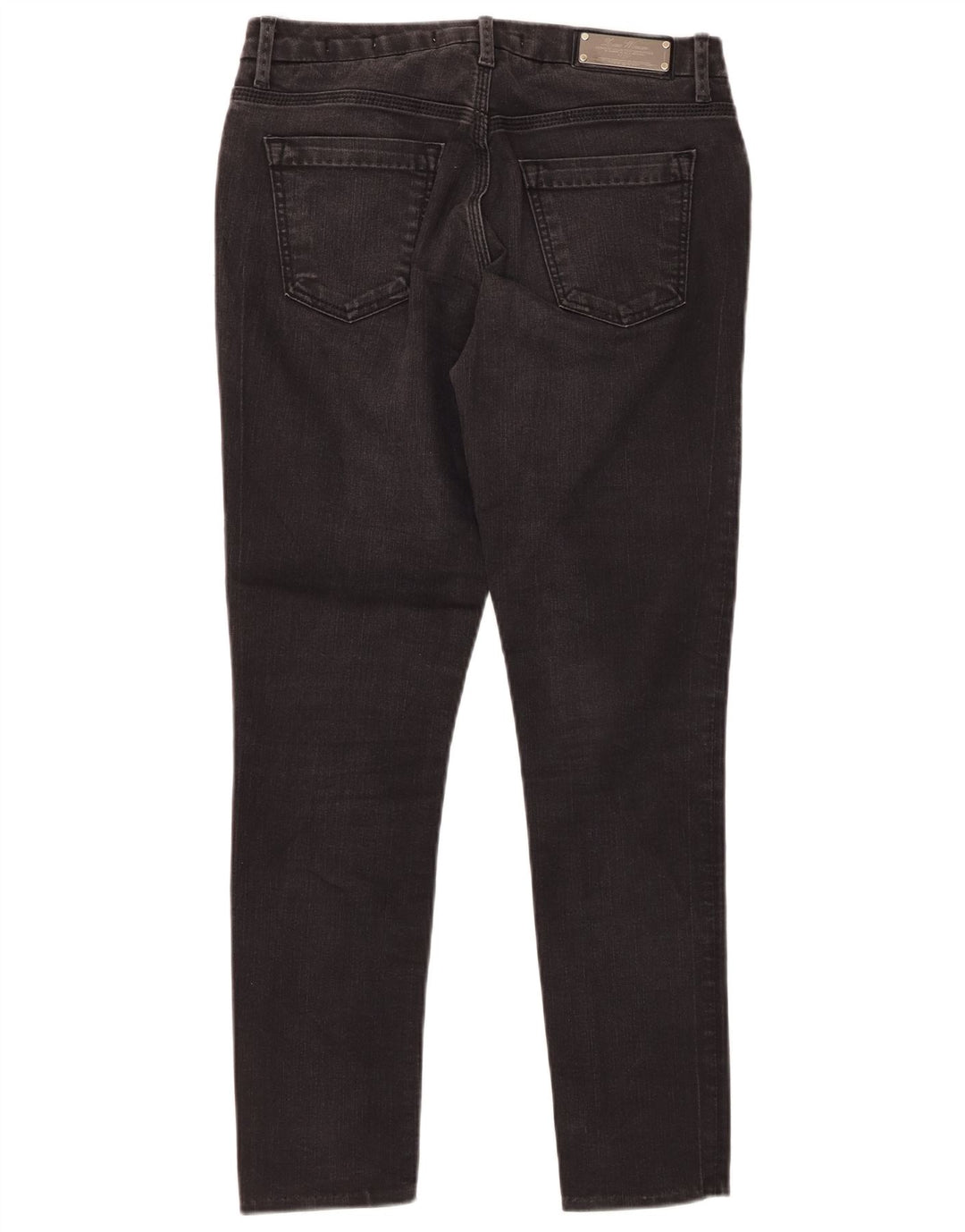 ZARA Womens Crop Slim Jeans EU 38 Small W28 L26 Black Cotton