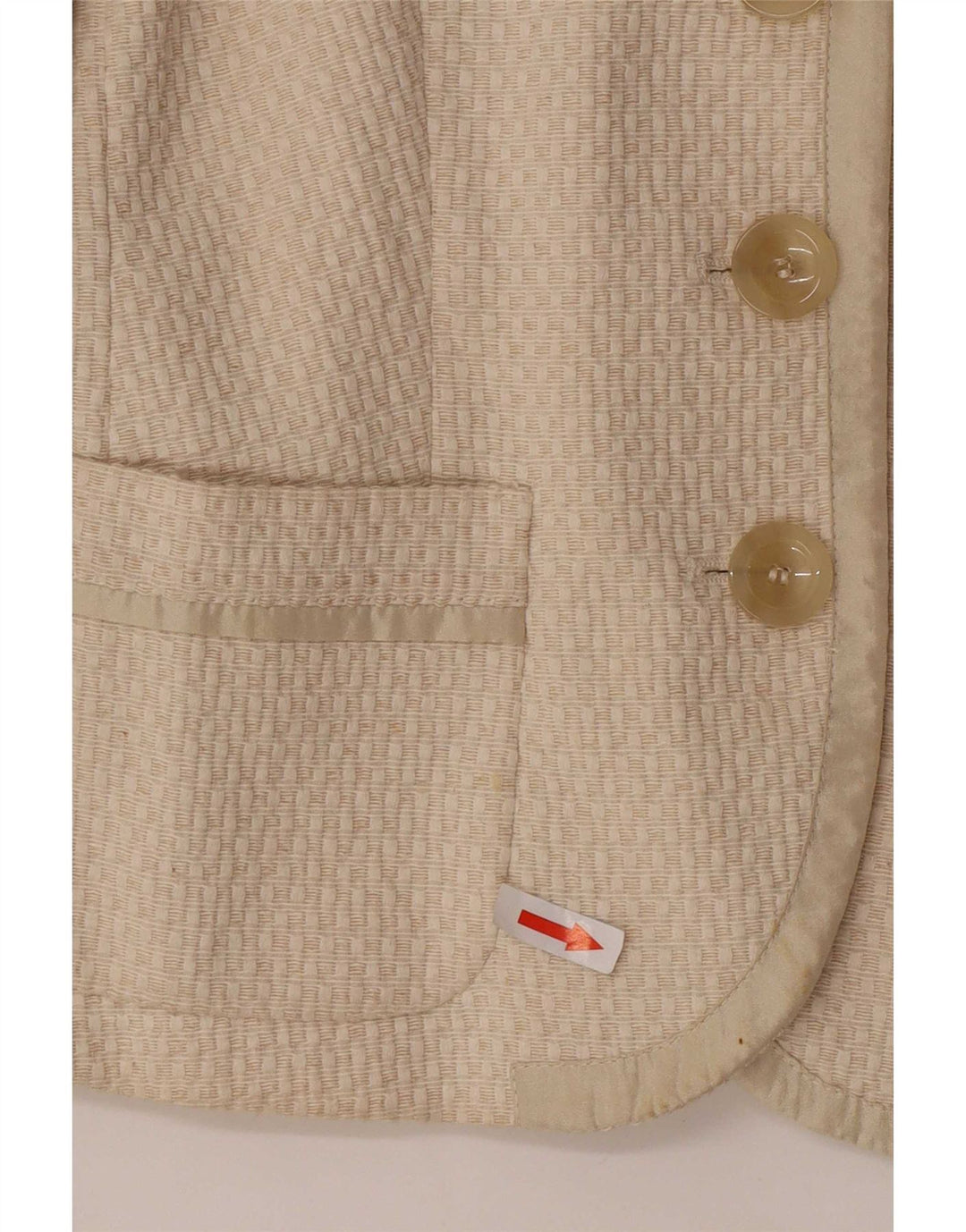 Max & Co. Womens 3 Button Blazer Jacket UK 6 XS Beige Cotton