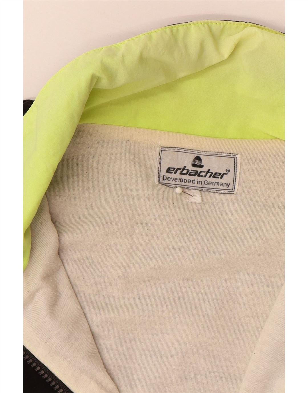 ERBACHER Mens Graphic Rain Jacket UK 40 Large Black Colourblock Polyamide