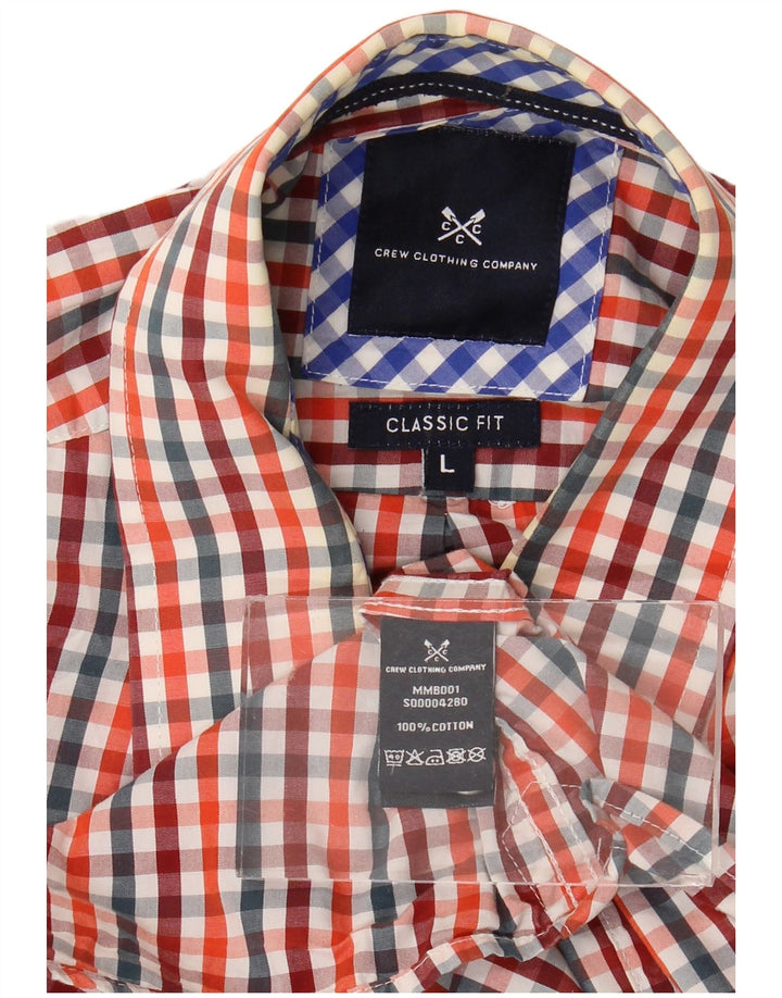 Crew Clothing Mens Classic Fit Shirt Large Multicoloured Gingham Cotton