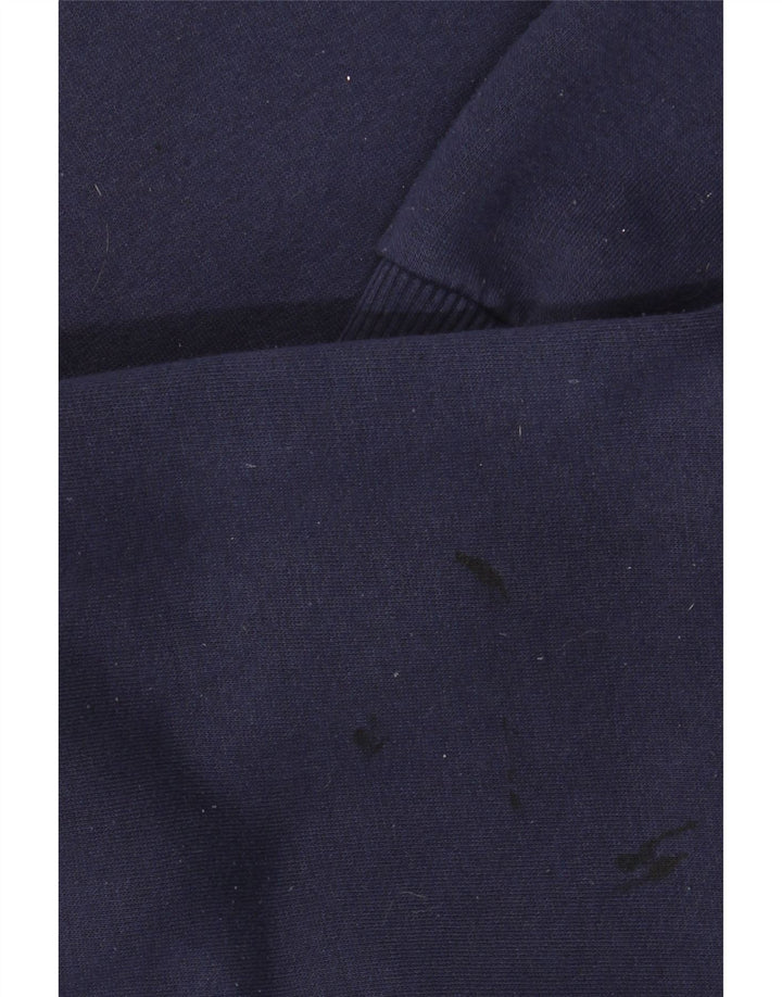 UMBRO Womens Graphic Sweatshirt Jumper UK 14 Medium Navy Blue Polyester