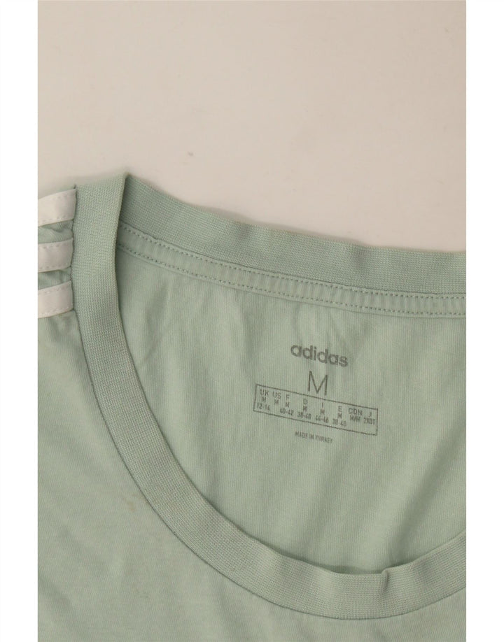 Adidas Womens T-Shirt Top UK 12/14 Medium Green