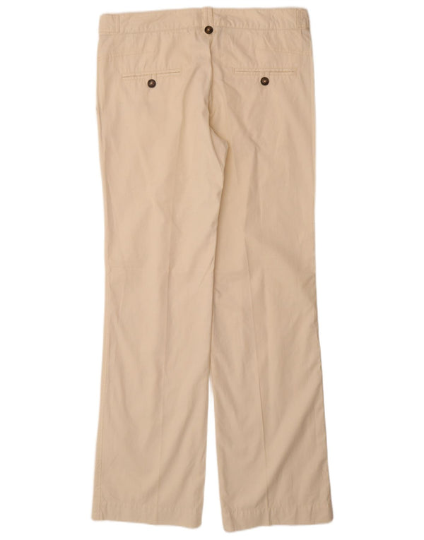 MASSIMO DUTTI Womens Straight Chino Trousers EU 42 Large W32 L34 Beige