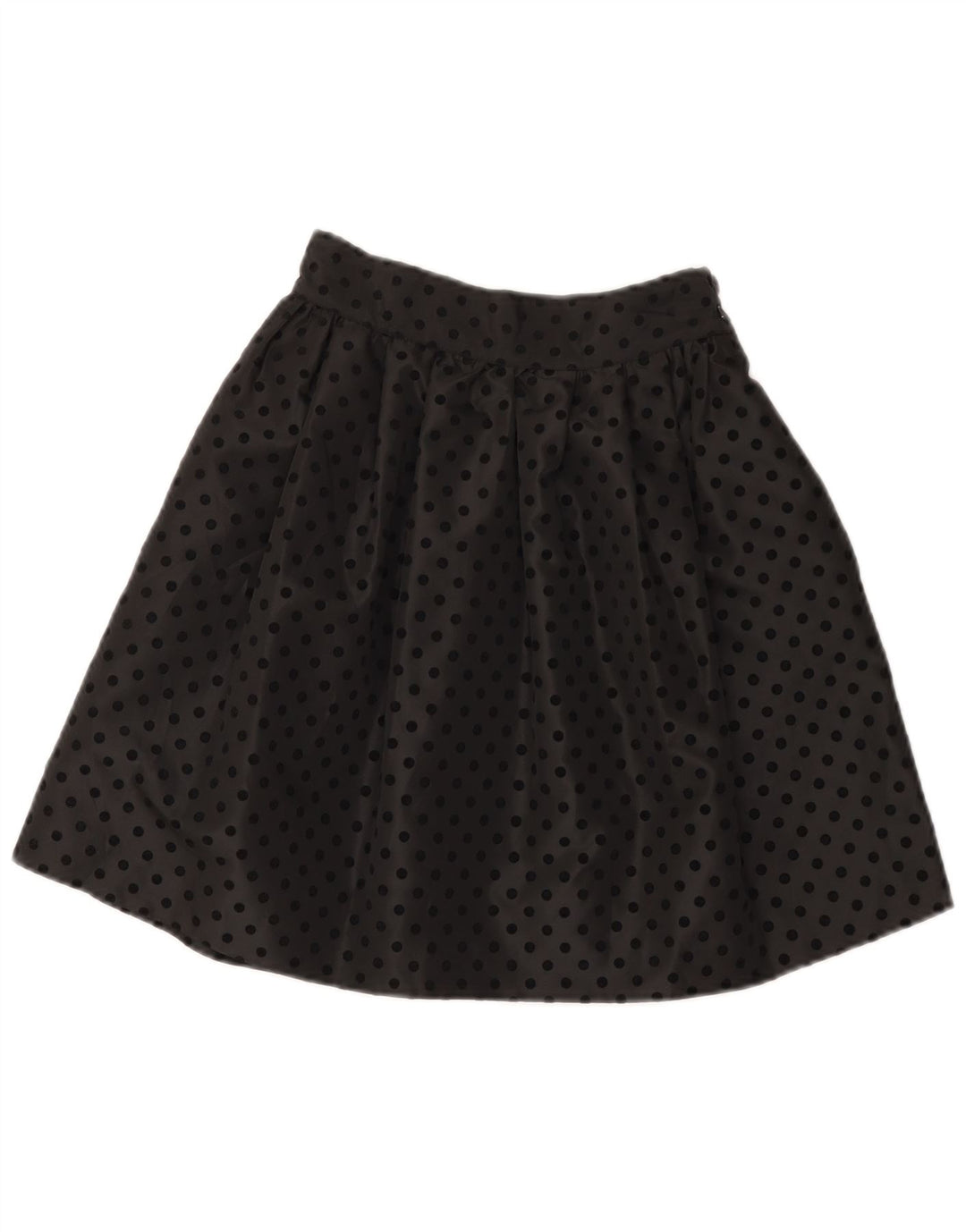 BASILE Womens High Waist A-Line Skirt IT 42 Medium W24 Black Polka Dot