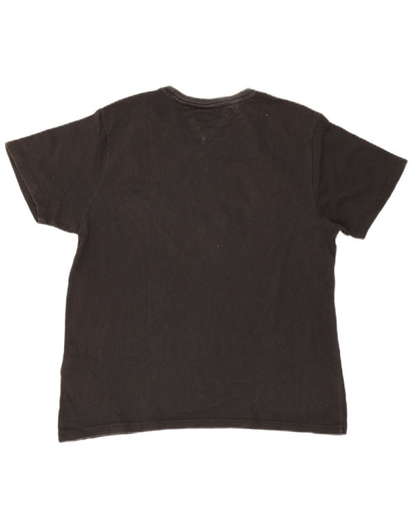 Tommy Hilfiger Mens Graphic T-Shirt Top Small Black Cotton
