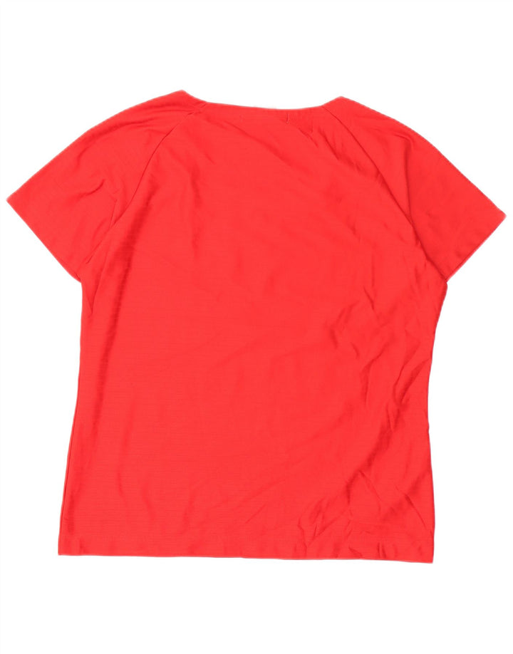 Nike Womens T-Shirt Top US 12/14 Large Red Polyester