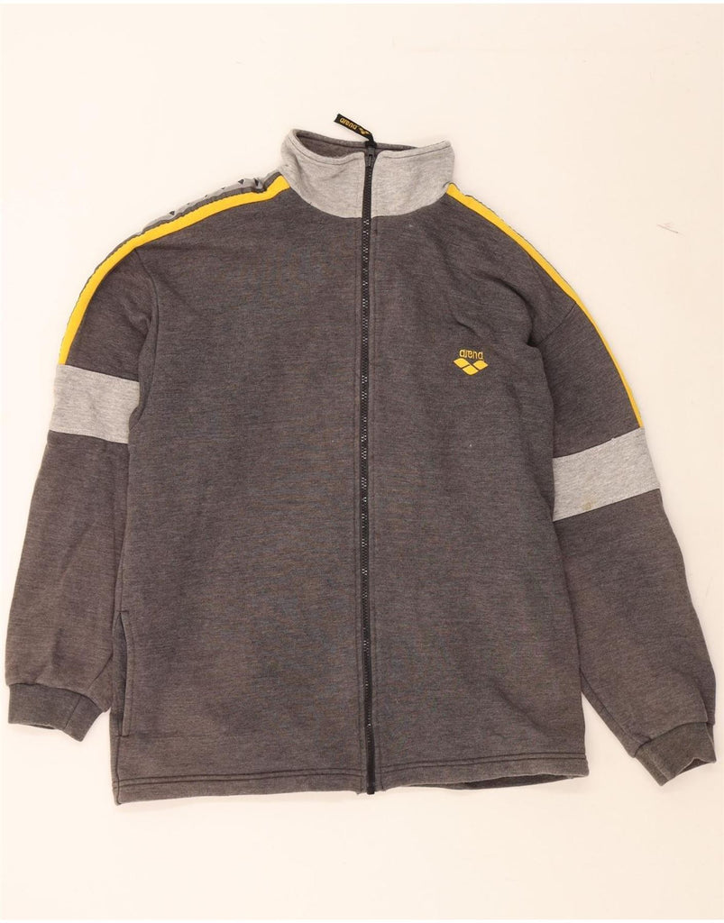 ARENA Mens Tracksuit Top Jacket Medium Grey Colourblock Vintage Arena and Second-Hand Arena from Messina Hembry 