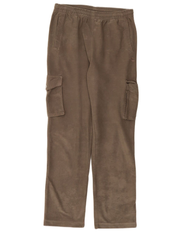 Diadora Mens Cargo Velour Tracksuit Trousers Medium  Grey Polyester
