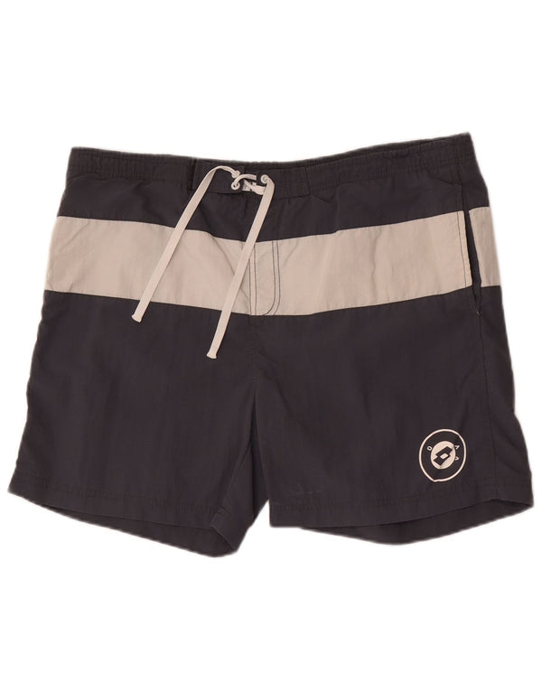 Lotto Mens Swimming Shorts Large Grey Colourblock