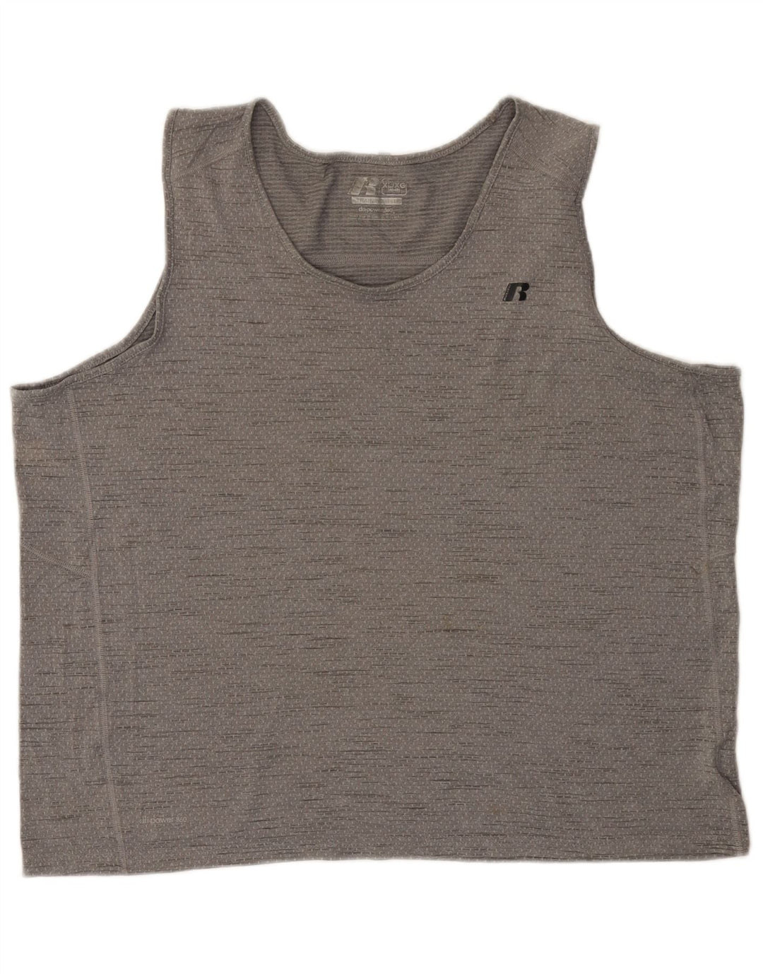RUSSELL ATHLETIC Mens Dri-Power Vest Top UK 46/48 XL Grey Flecked