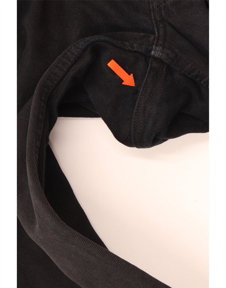 LEVI'S Mens 501 Straight Jeans W34 L36 Black Cotton