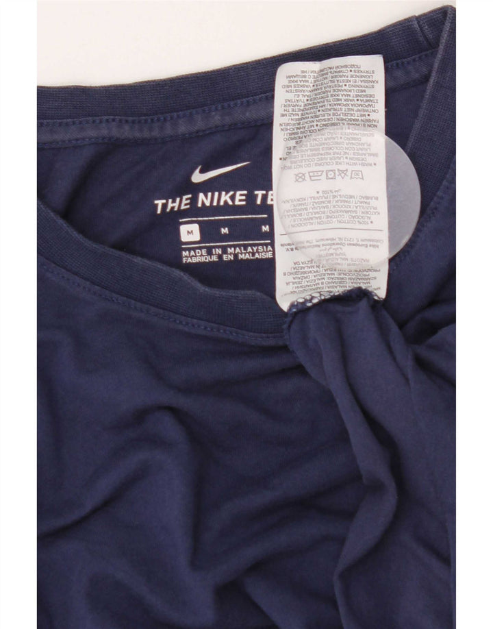 Nike Mens T-Shirt Top Medium Navy Blue Cotton