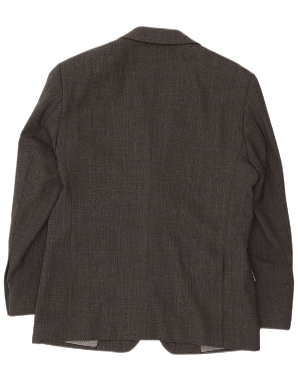 Jeff Banks Mens 2 Button Blazer Jacket EU 50 Large Grey Polyester