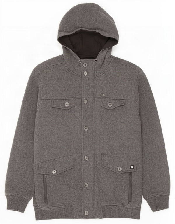 DC Mens Hooded Utility Jacket UK 40 Large Grey