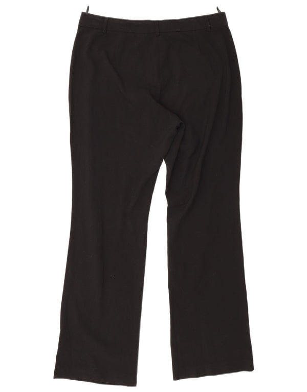 Marks & Spencer Womens High Waist Suit Trousers UK 14 Large W33 L31 Black