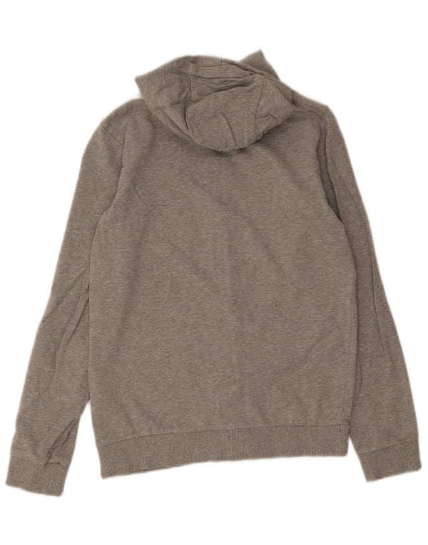 Napapijri Boys Graphic Zip Hoodie Sweater 15-16 Years Grey Cotton
