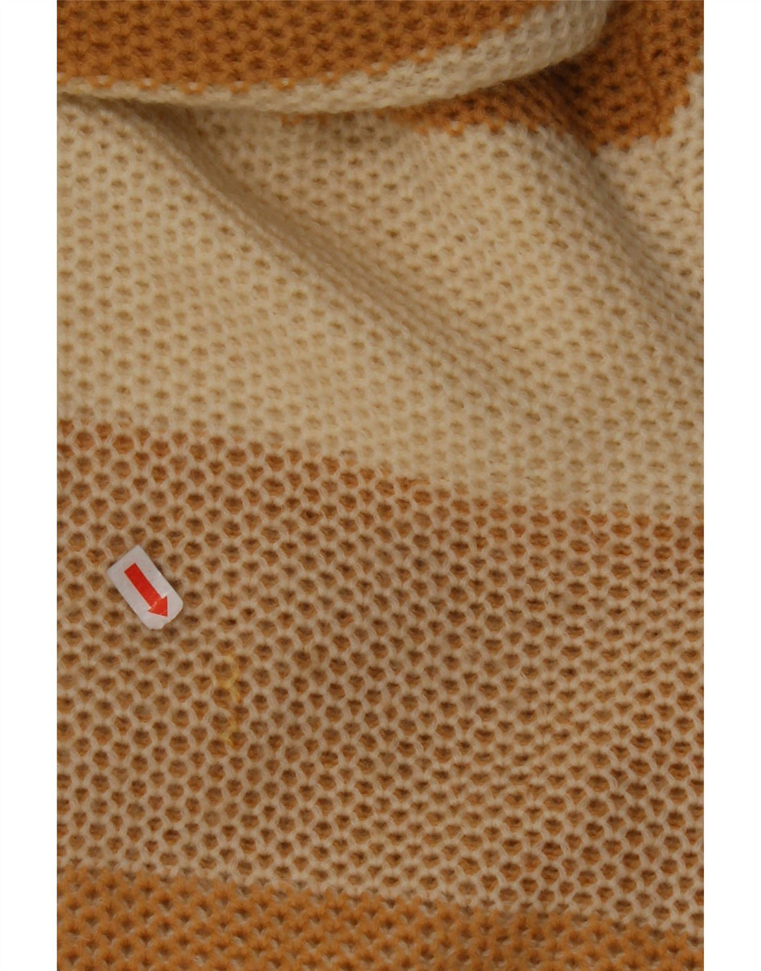 VINTAGE Womens Roll Neck Jumper Sweater IT 44 Medium Beige Striped