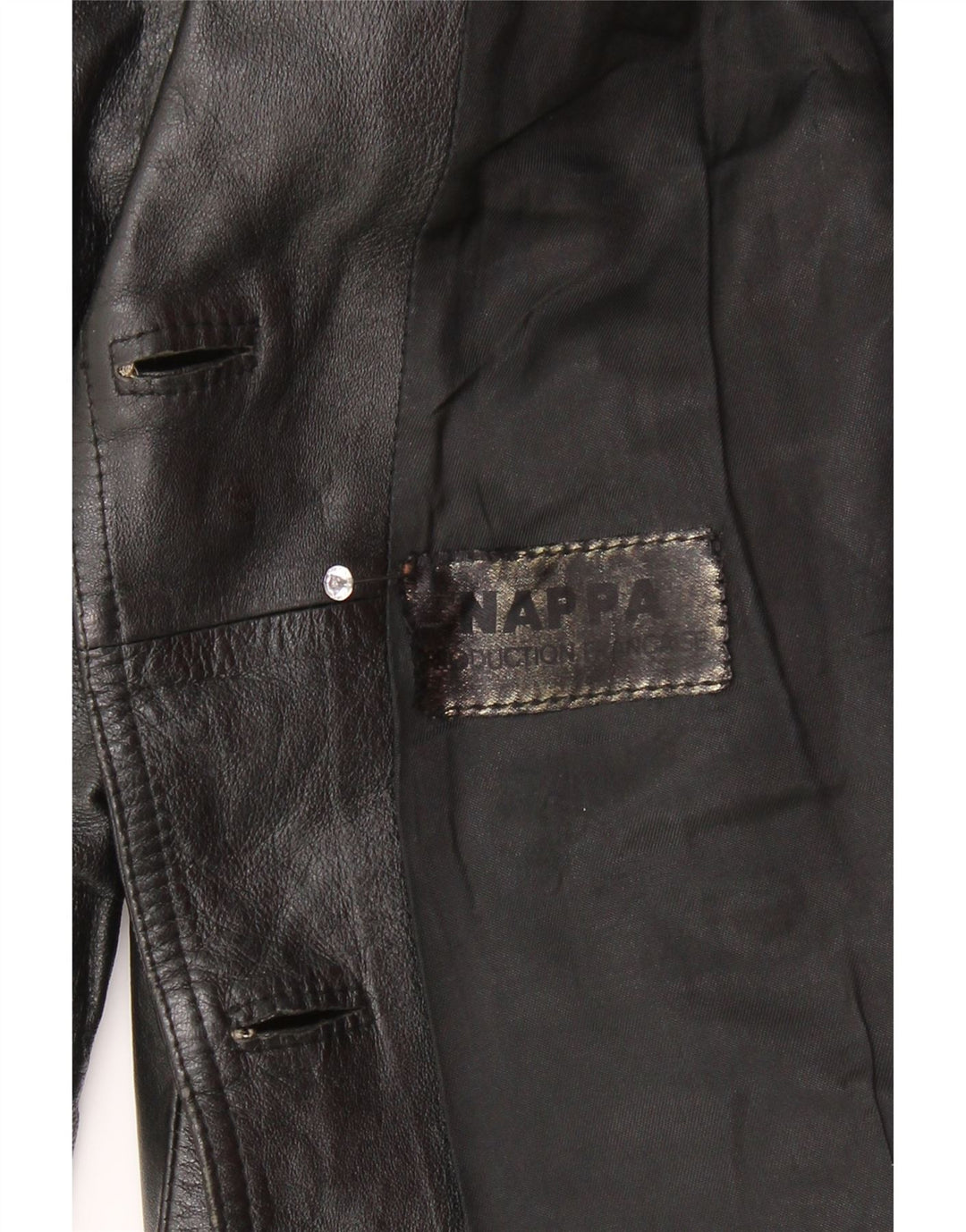Nappa Womens Leather Jacket UK 14 Medium Black