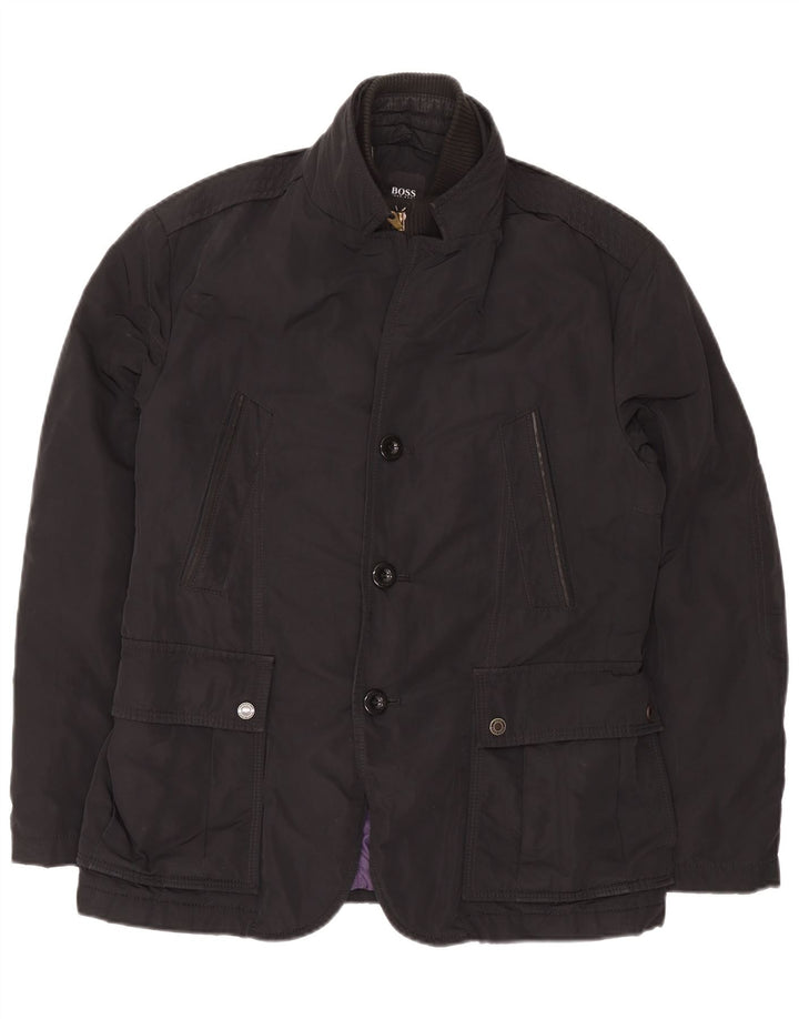 Hugo Boss Mens Utility Jacket EU 50 Large Black Polyester