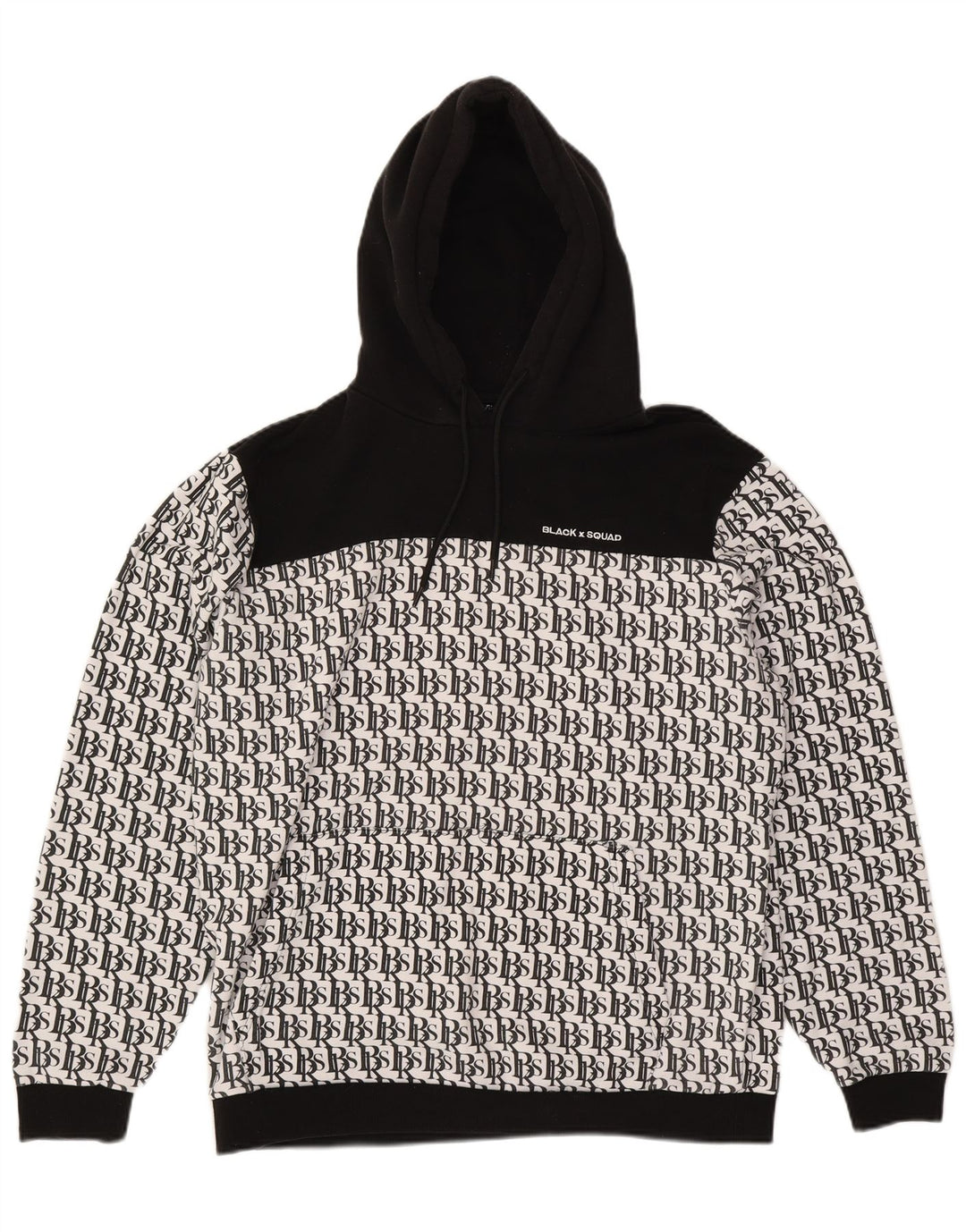 BLACK SQUAD Mens Graphic Regular Fit Full Tracksuit XL White Colourblock