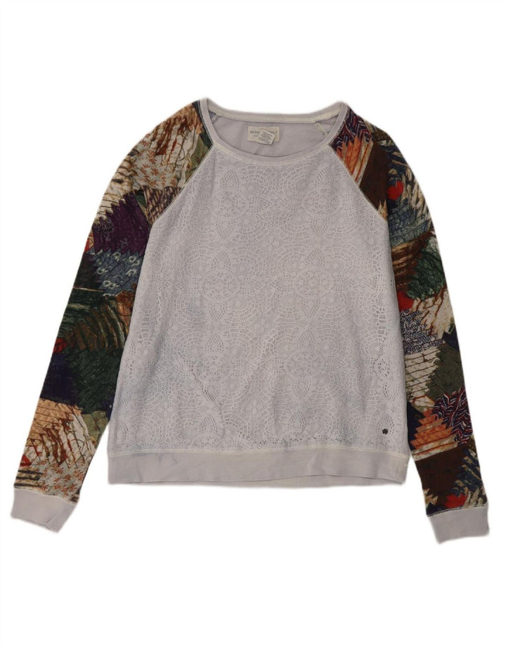 RALPH LAUREN Womens Oversized Blouse Top UK 10 Small Multicoloured