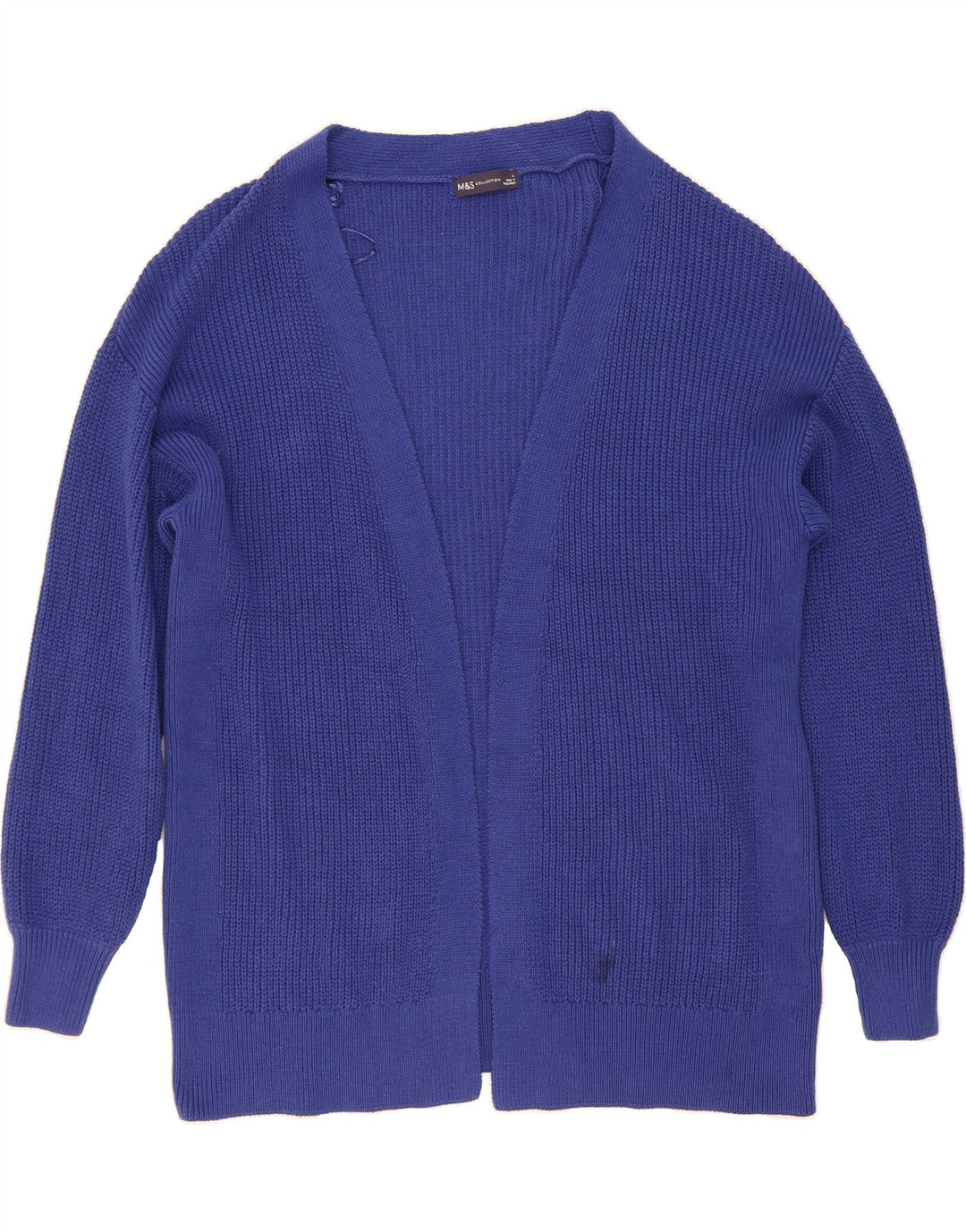 MARKS & SPENCER Womens Oversized Open Cardigan Sweater UK 16 Large Blue Vintage Marks & Spencer and Second-Hand Marks & Spencer from Messina Hembry 