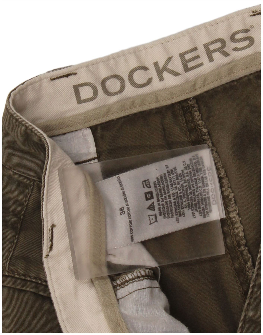 DOCKERS Mens Cargo Shorts W36 Large Khaki Cotton