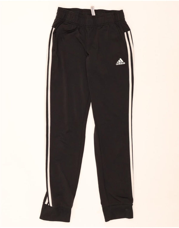 ADIDAS Womens Tracksuit Trousers Joggers UK 8/10 Small  Black Polyester