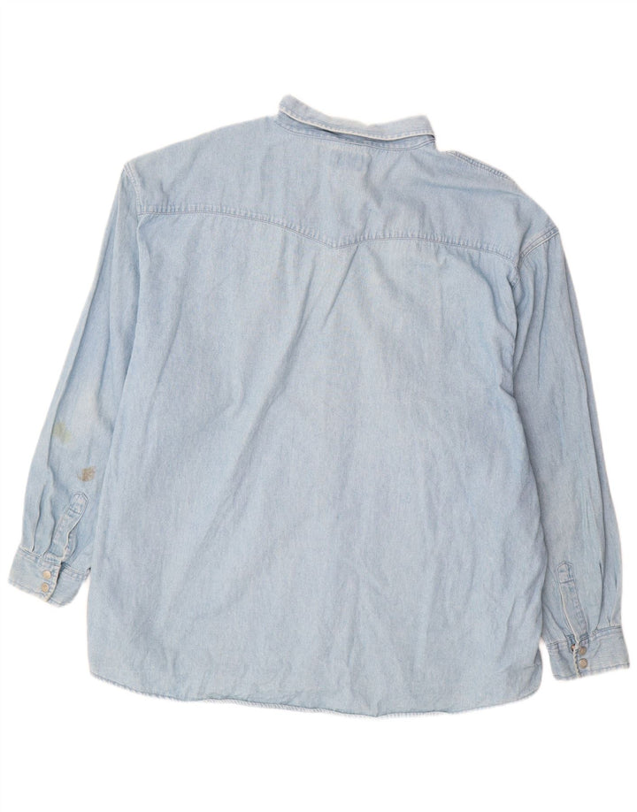 JOHN BANER Mens Denim Shirt 3XL Blue Cotton