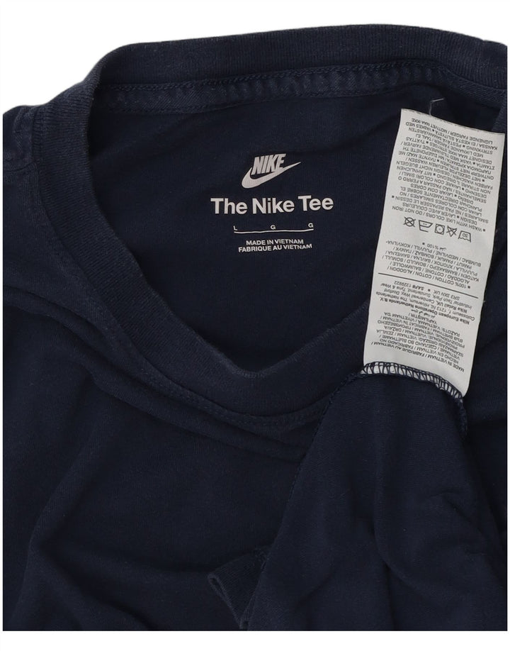 Nike Mens T-Shirt Top Large Navy Blue Cotton