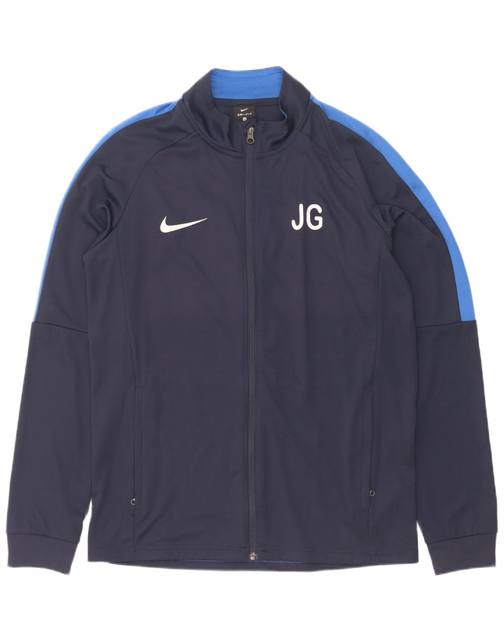 Nike Mens Dri Fit Graphic Tracksuit Top Jacket Medium Navy Blue Colourblock