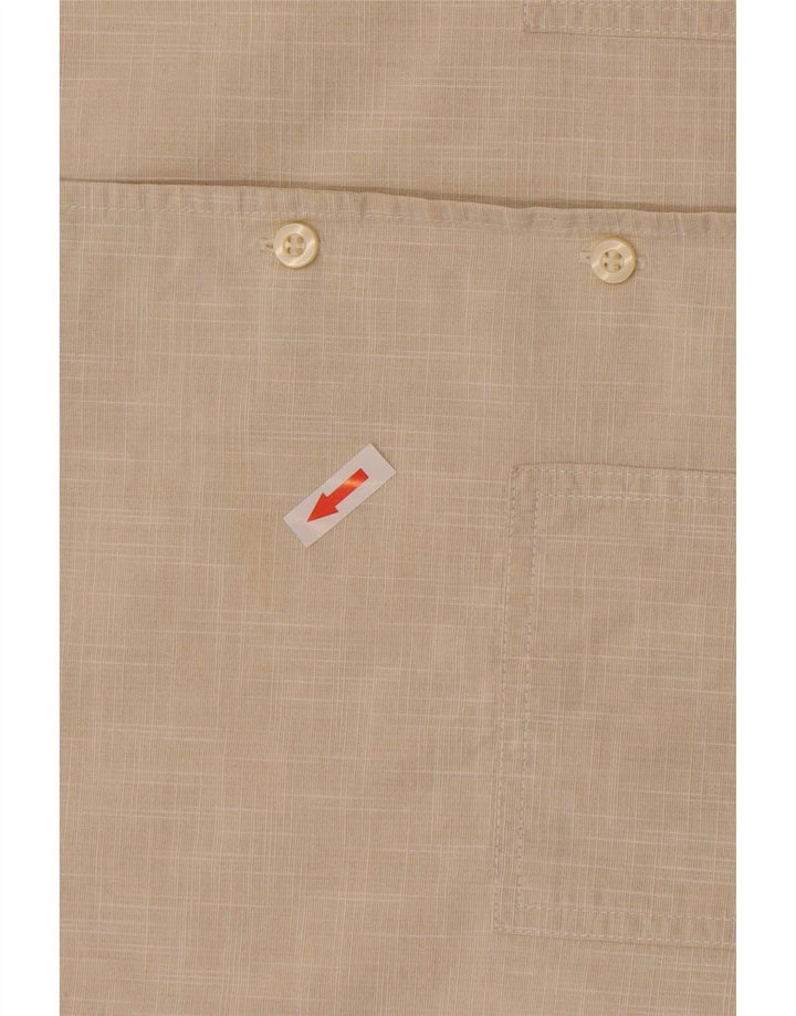 Gas Mens Shirt Medium Beige Cotton