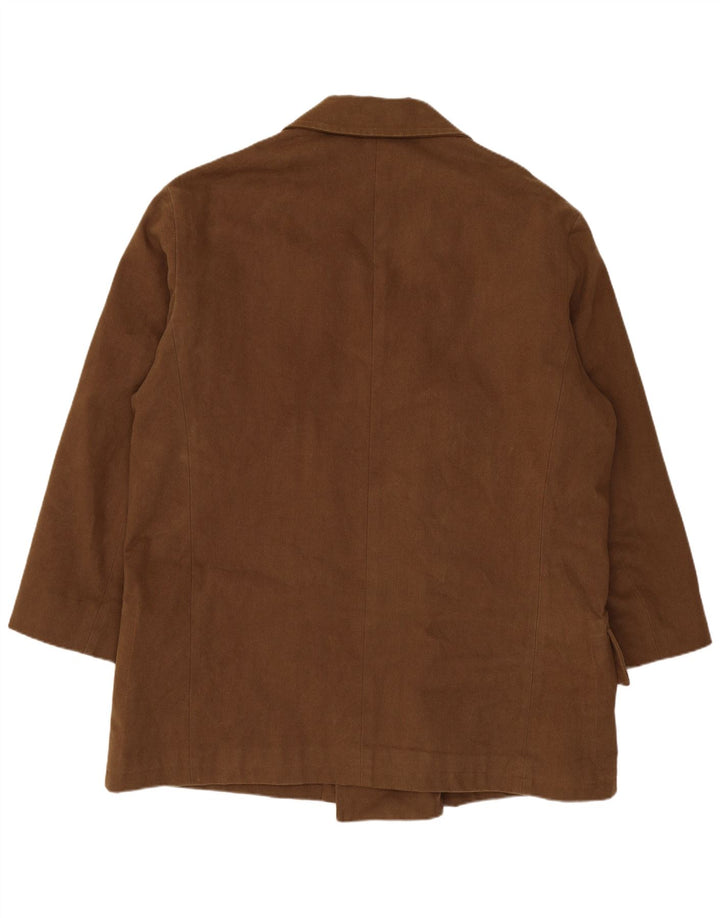 Montedoro Mens Double Breasted Coat UK 42 XL Brown