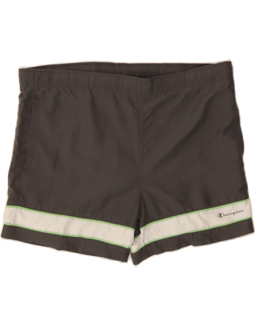 CHAMPION Mens Sport Shorts Large Grey Colourblock Polyester Vintage Champion and Second-Hand Champion from Messina Hembry 