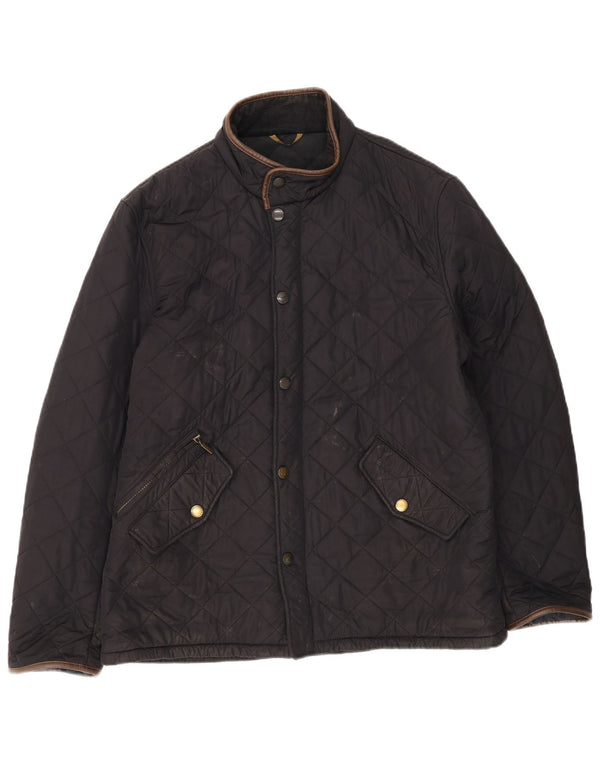 Barbour Mens Quilted Jacket UK 42 XL Navy Blue