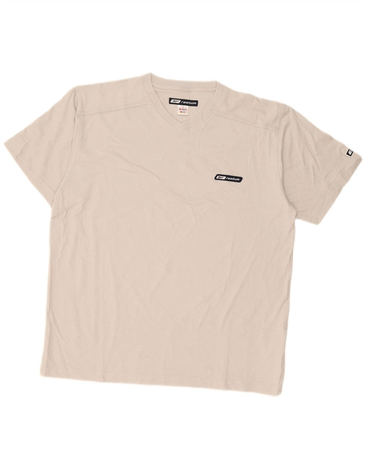 Reebok Mens T-Shirt Top XL Grey Cotton