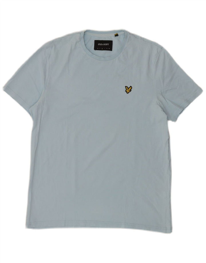 Lyle & Scott Mens T-Shirt Top Medium Blue Cotton