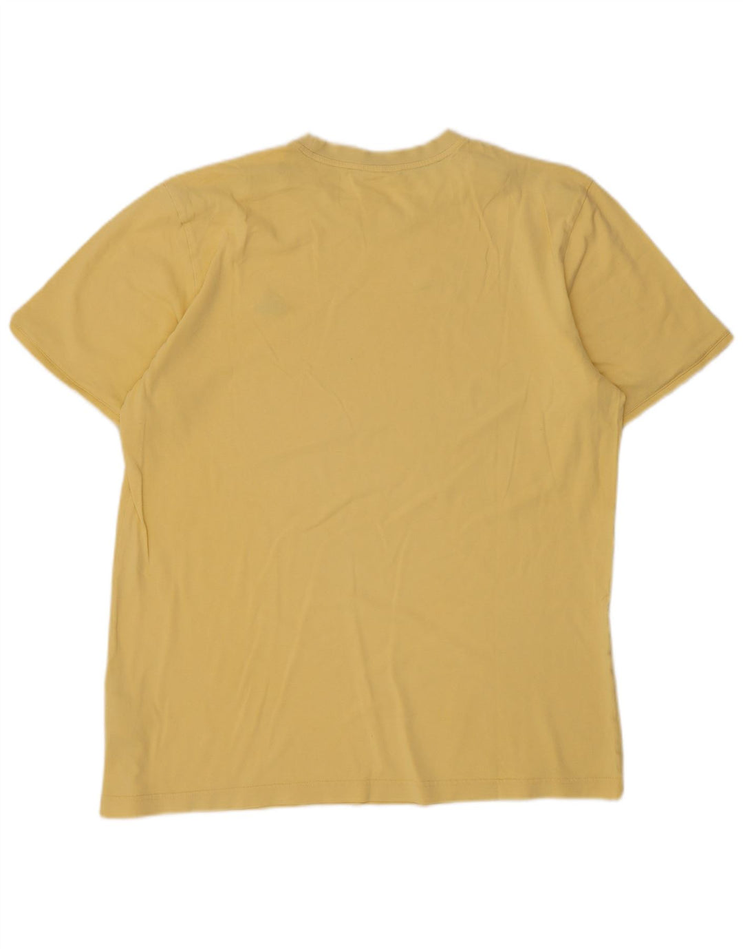 Adidas Mens T-Shirt Top Large Yellow Cotton